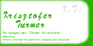 krisztofer turmer business card