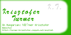 krisztofer turmer business card